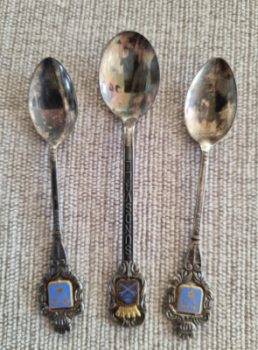 Vintage, set skedar om 3, nysilver