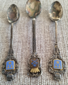 Vintage, set skedar om 3, nysilver