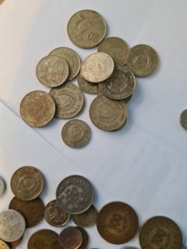 En massa utländska mynt