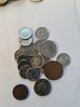 En massa utländska mynt
